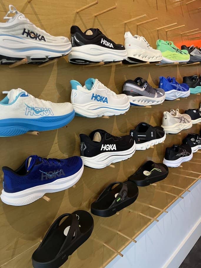 various running shoes