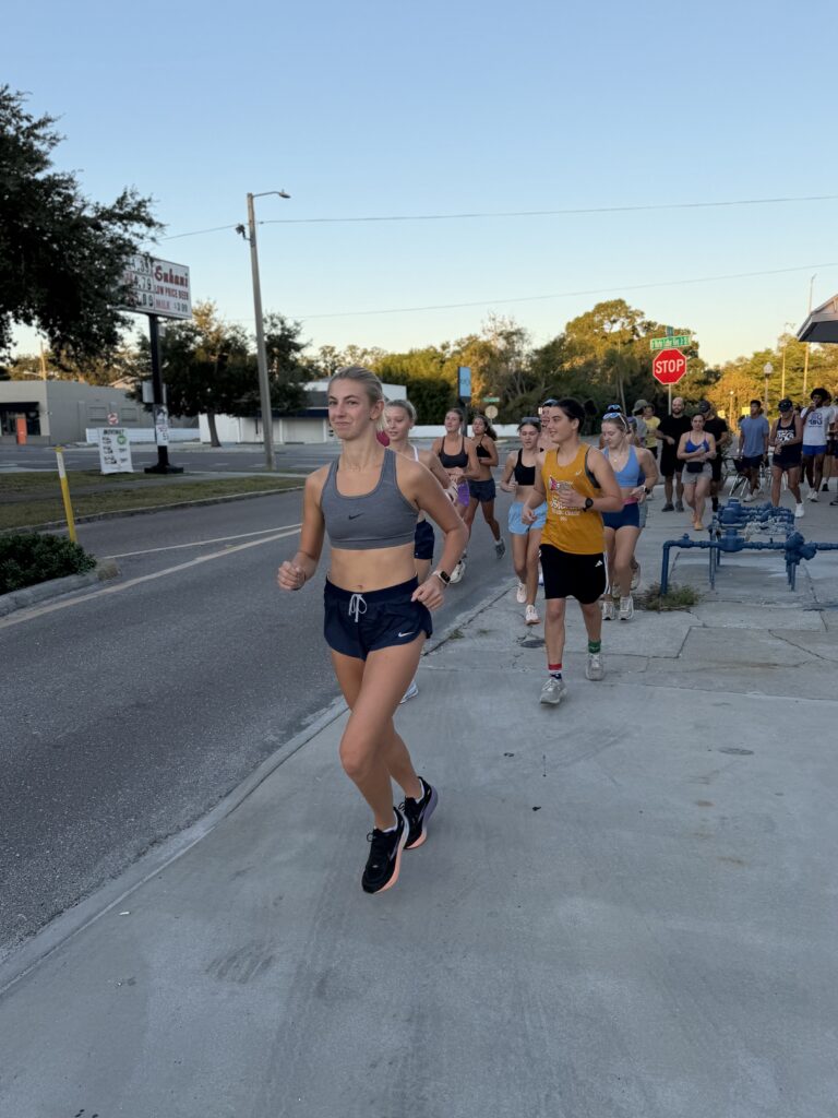 group running together